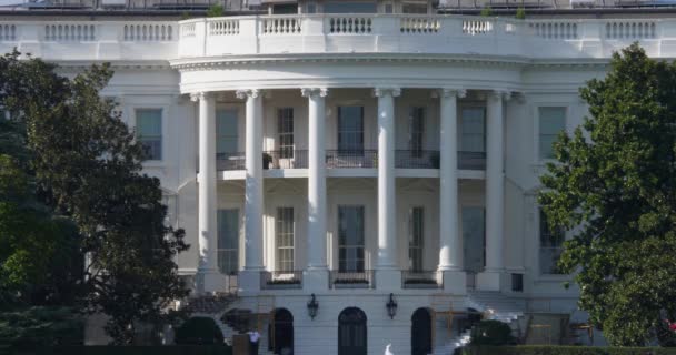 Extremo tiro largo de la Casa Blanca Sur Pórtico — Vídeos de Stock