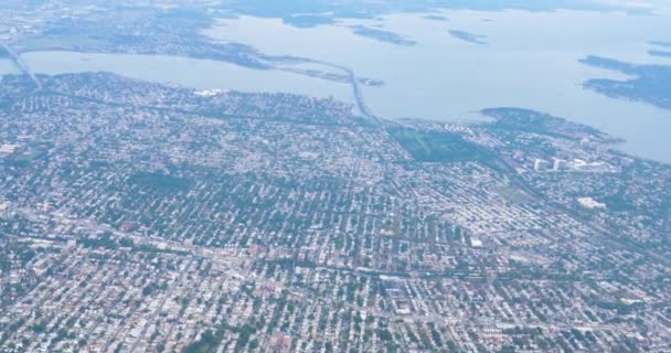 Vista aérea del barrio de Queens de Nueva York — Vídeo de stock