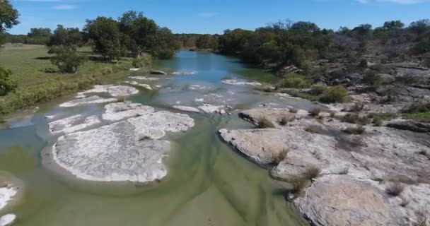 Día aéreo Flyover Creek en Oklahoma — Vídeo de stock