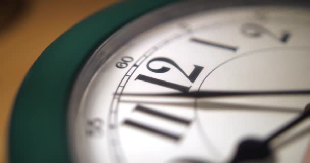 Extreme Closeup of Ticking Household Wall Clock — Stock Video