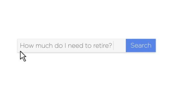 Internetes keresési mezőbe nyugdíjba engedhetik meg maguknak a kérdést — Stock videók
