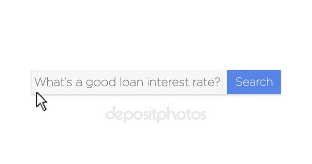 Web Search Box with Loan Rate Question — Stock Video