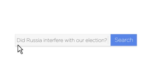 Web Search Box with Russia Election Question — Stock Video