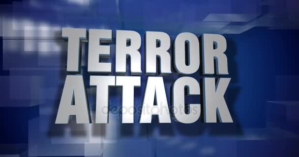 Dinamikus Terror támadás cím átmeneti és háttér-lemez — Stock videók