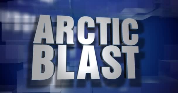 Dinamik Arctic Blast haber geçiş ve başlık sayfası arka plaka — Stok video