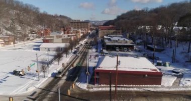 Kışın atış küçük kasaba iş merkezlerinin kurulması hava iletmek