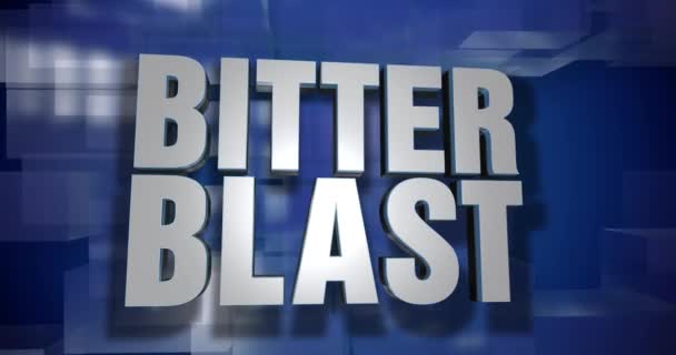 Dinámica Bitter Blast News Transición y la página de título de la placa de fondo — Vídeos de Stock