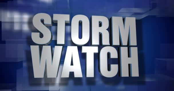 Dynamiska Storm Watch nyheter övergången och titelsidan bakgrund plattan — Stockvideo