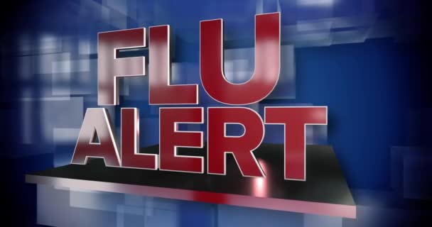 Vermelho Azul Dinâmico Flu Alerta Título Página Fundo Animação — Vídeo de Stock