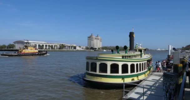 Туристи борт Riverboat на Саванна-Рівер — стокове відео