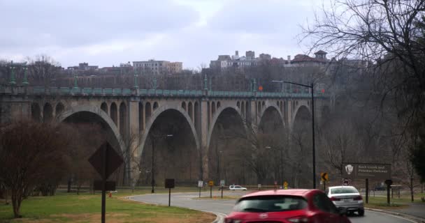 Ciel couvert hivernal Établissement du tir du pont William Howard Taft — Video