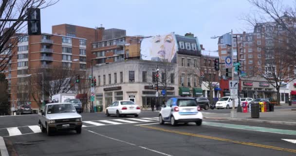 Giorno Coperto Stabilire colpo di quartiere degli affari a Washington DC — Video Stock