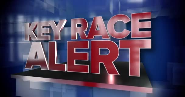 Una Dinamica Rossa Blu Key Race Alert Frontespizio Animazione — Video Stock