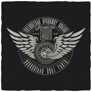 Vintage etiket tasarımını kompozisyon koyu arka plan üzerinde yazı ile. T-shirt tasarım.