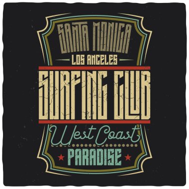 Vintage etiket tasarımını kompozisyon koyu arka plan üzerinde yazı ile. T-shirt tasarım.