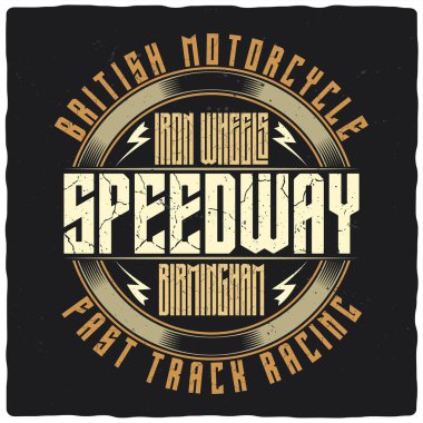 Vintage etiket tasarımını kompozisyon koyu arka plan üzerinde yazı ile. T-shirt tasarım.