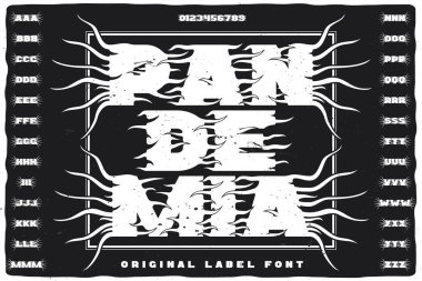 Pandemia adında el yapımı bir virüs etiketi olarak stilize edildi..