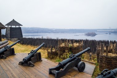 Panoramik Zaporizhian Ulusal Sich kazak Müzesi. KH