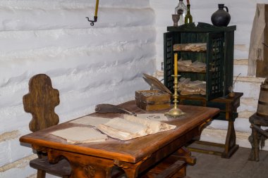 Antik Sekreter odada muhtarı Ataman abode. Müzesi 