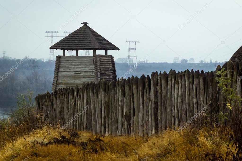 Fortified stockade settlement of Zaporizhzhya guard army troop 1