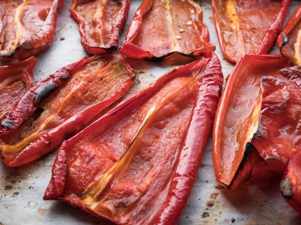 Grilled red peppers — Stock Photo, Image