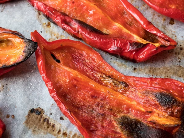 Roasted peppers top view — Stock Photo, Image