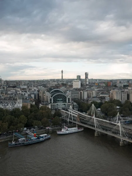 Hungerford Bridge Luftaufnahme — Stockfoto