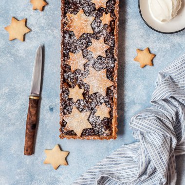 İngiliz Noel Kıymalı Turta, Meyve Kıymalı Kısa Ekmek, Kare