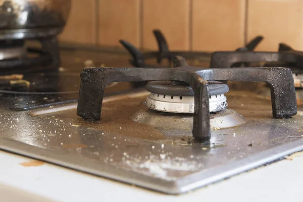 Close up of a dirty burner — Stock Photo, Image