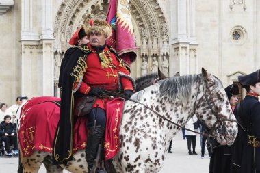 Zagreb, Hırvatistan'ın şehirde onur Muhafızları'nın