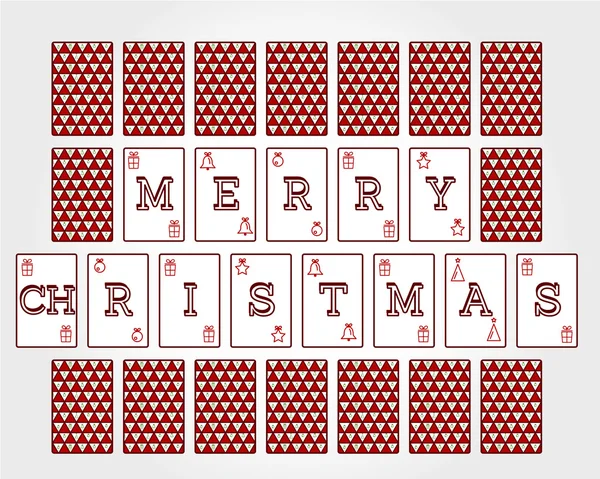 Cartes de Noël rouges — Image vectorielle