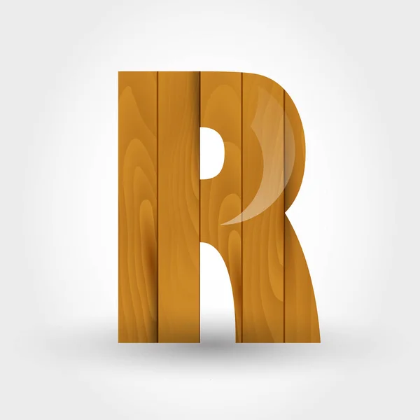 Fa betű r — Stock Vector