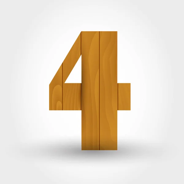 Drewna numer 4 — Wektor stockowy