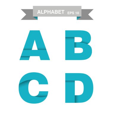 renk origami harfler abcd