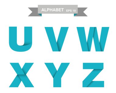 renk origami harf uvwxyz