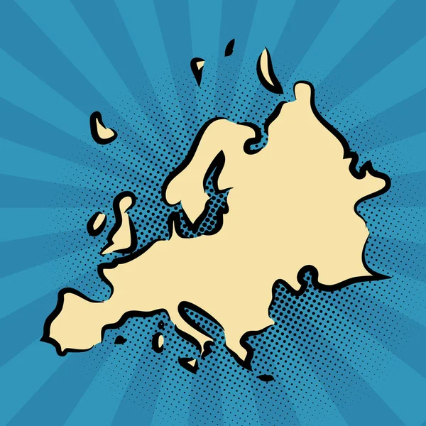 Carte rétro Europe — Image vectorielle