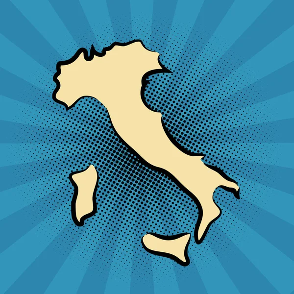 レトロなイタリア マップ — ストックベクタ