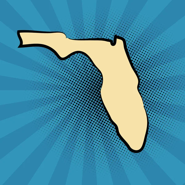 Retro Florida Térkép — Stock Vector