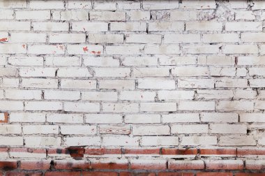 Yüzey arka plan beyaz vintage tuğla duvar