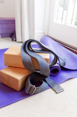 Fitness yoga halı üzerinde pilates ekipmanları'den aksesuarlar