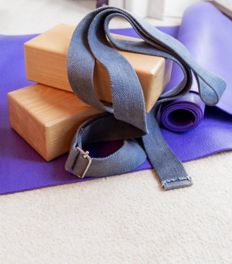 Fitness yoga halı üzerinde pilates ekipmanları'den aksesuarlar