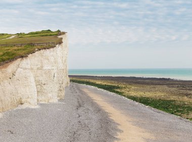 Beyaz uçurum Birling Gap Atlantic coast, İngiltere