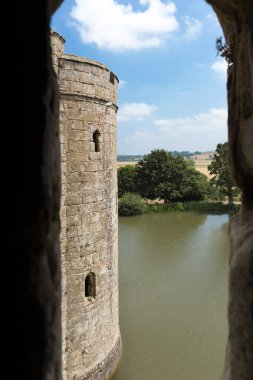 Antik Bodiam kale Sussex İngiltere'de İngiltere'de