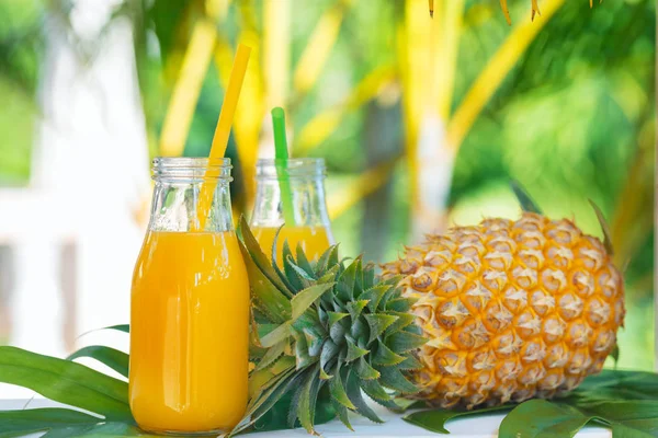 Ananas tropische Früchte Sommer Erfrischung Smoothie — Stockfoto