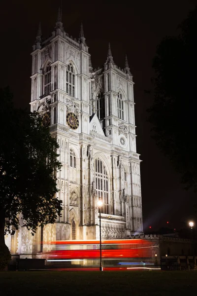 Westminster abbey London England på natten — Stockfoto