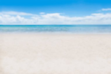 Tropic beyaz plaj mükemmel deniz kıyısında bulanıklık, bokeh, odaklanmamış
