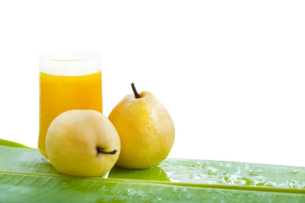 Sarı armut tropik meyve yaz smoothie shake — Stok fotoğraf