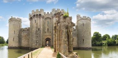 Antik Bodiam kale Uk, İngiltere
