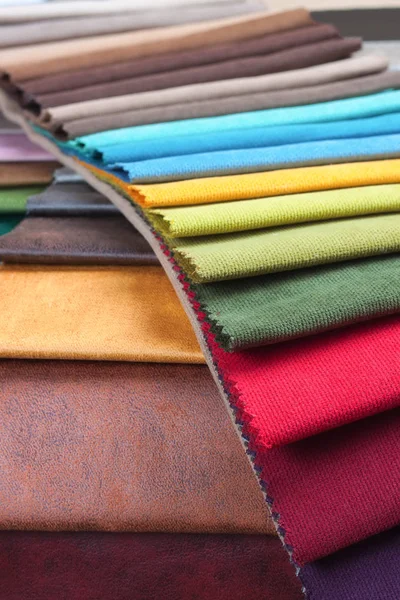 Muestras de color de un tejido de tapicería — Foto de Stock