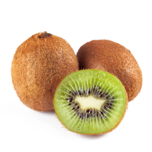 Kiwi frutas isoladas sobre fundo branco — Fotografia de Stock